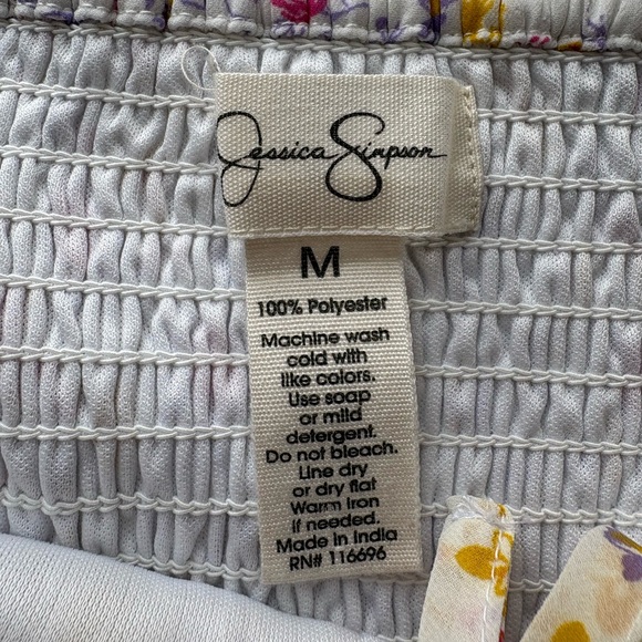 Jessica Simpson Spring Summer Floral Spaghetti Strap Dress Medium Cottagecore - Picture 6 of 8